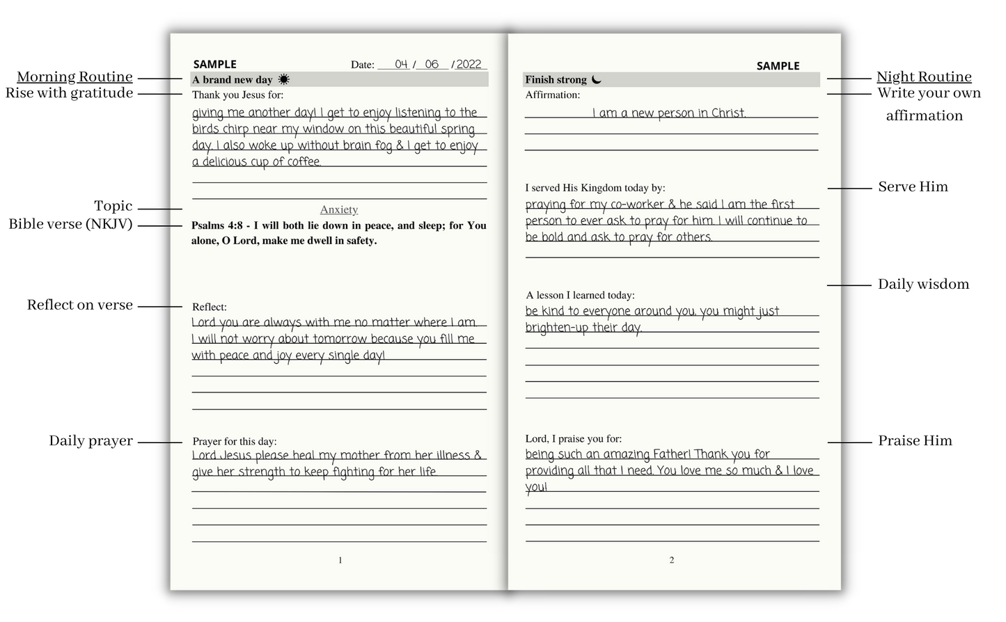 The 7 Minute Journal for Christians (Hardcover)