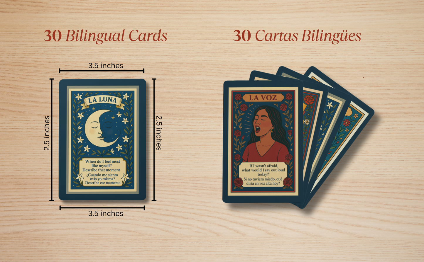 Inner Niña Healing Journaling Card Game / Juego para sanar