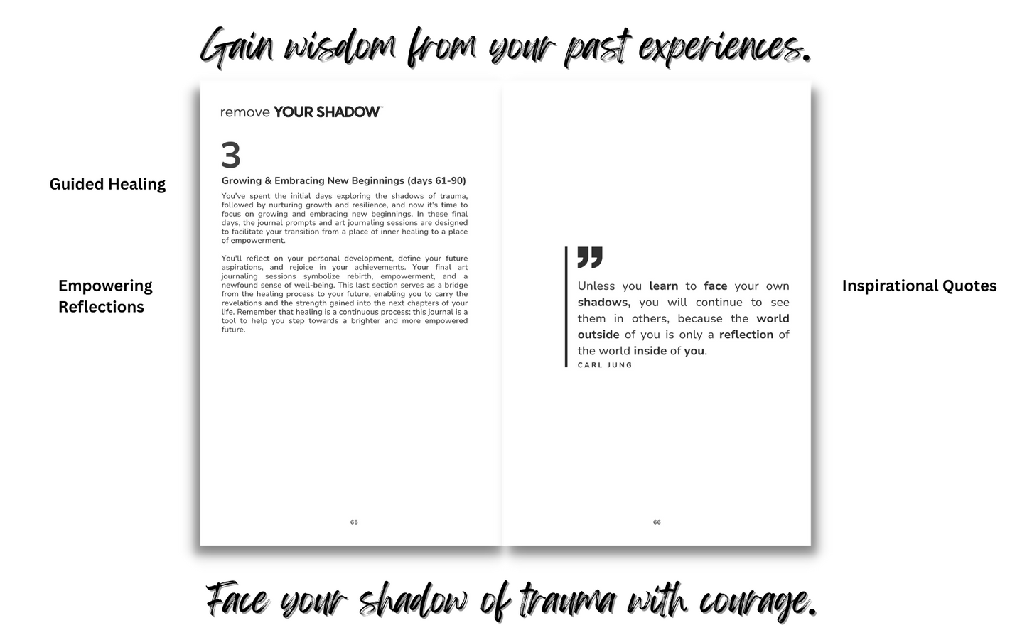 remove Your Shadow™ Healing Journey Journal (Paperback) IF SOLD OUT — CLICK LINK BELOW TO BUY IT ON AMAZON↓